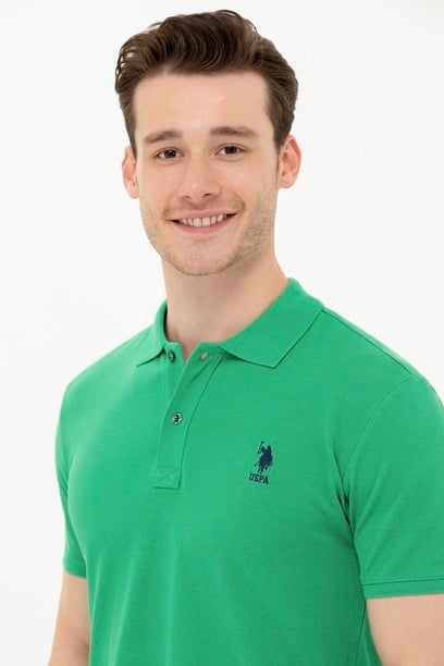 Erkek Yeşil Basic Polo Yaka Tişört