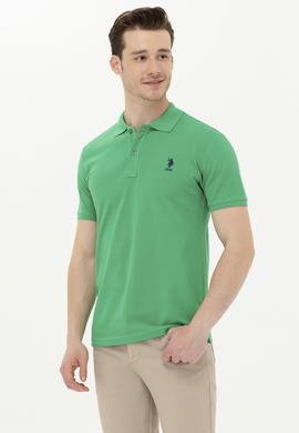 Erkek Yeşil Basic Polo Yaka Tişört - 50263238459