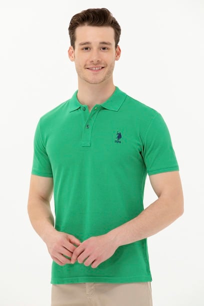 Erkek Yeşil Basic Polo Yaka Tişört