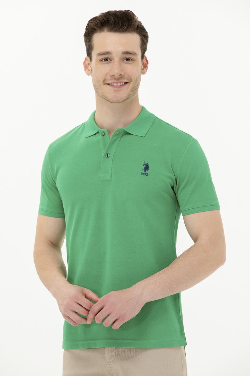 Erkek Yeşil Basic Polo Yaka Tişört