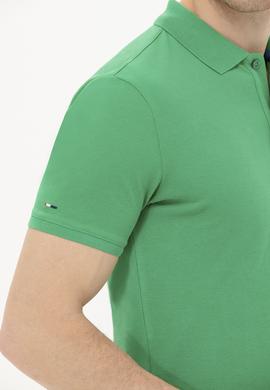 Erkek Yeşil Basic Polo Yaka Tişört - 50263238459
