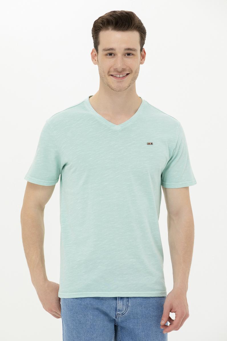 Erkek Nil Basic V Yaka Tişört
