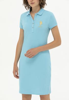 Kadın Turkuaz Örme Elbise - 50246277134