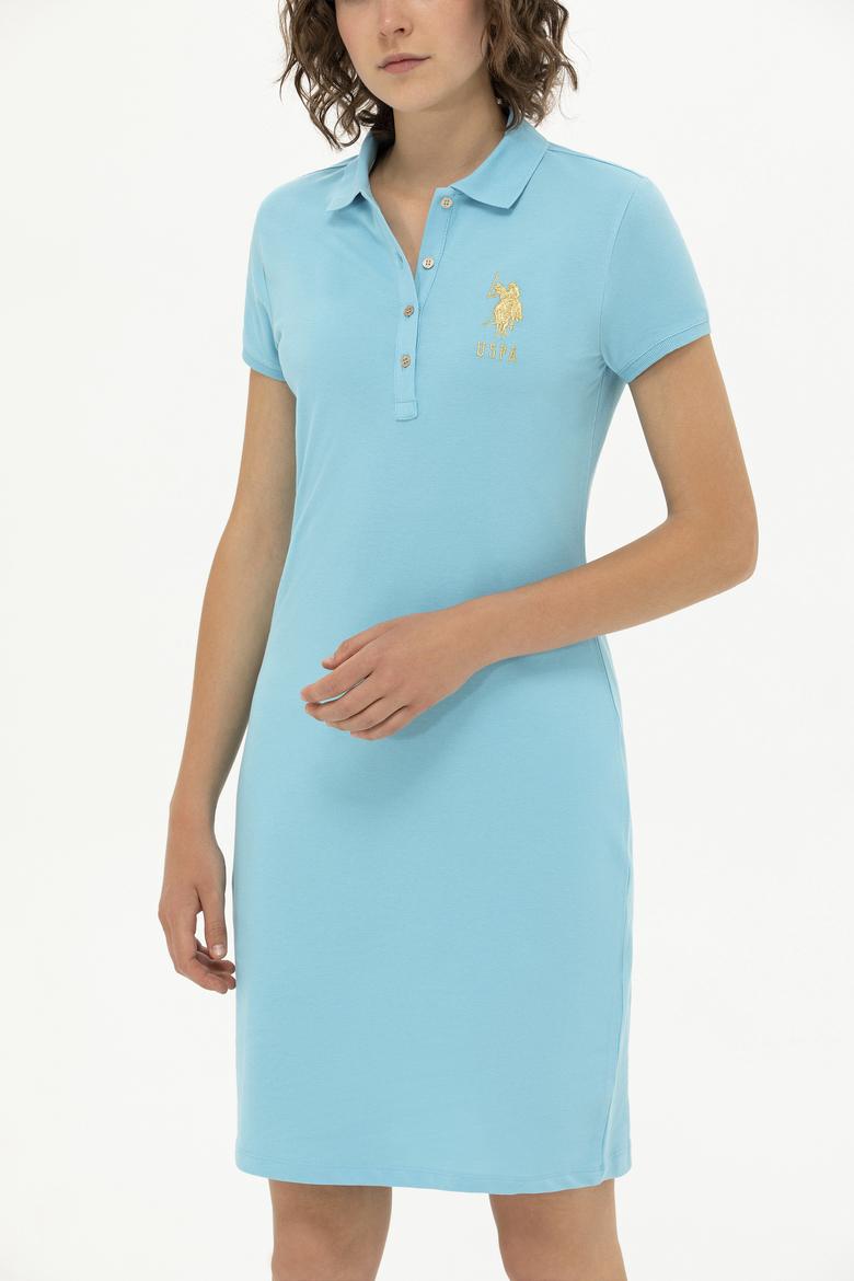 Kadın Turkuaz Örme Elbise - 50246277134