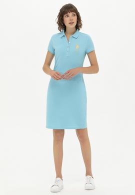 Kadın Turkuaz Örme Elbise - 50246277134