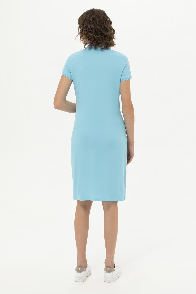 Kadın Turkuaz Örme Elbise - 50246277134