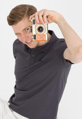 Erkek Antrasit Basic Polo Yaka Tişört - 50264891196