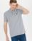 Erkek Gri Melanj Basic Polo Yaka Tişört