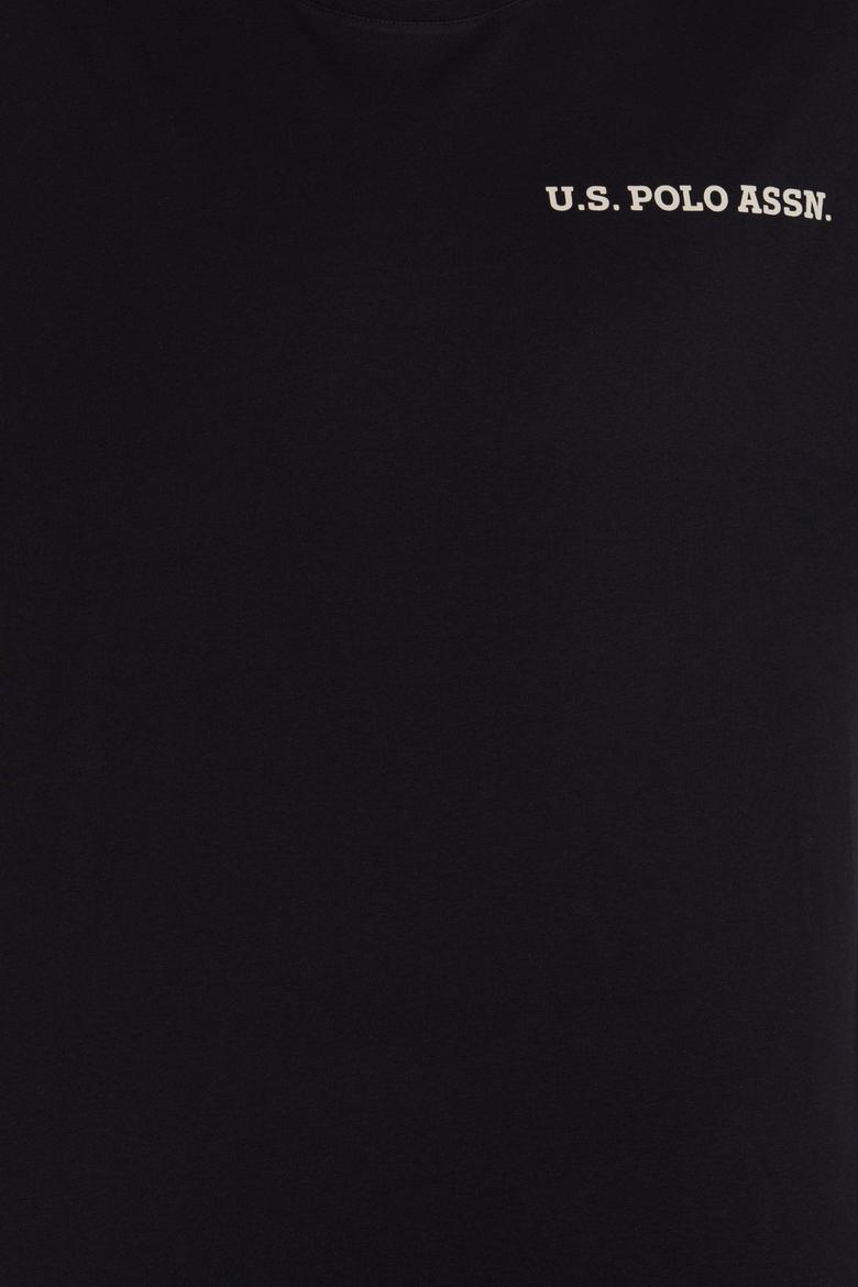 Erkek Siyah Oversize Bisiklet Yaka Tişört - 50264919058