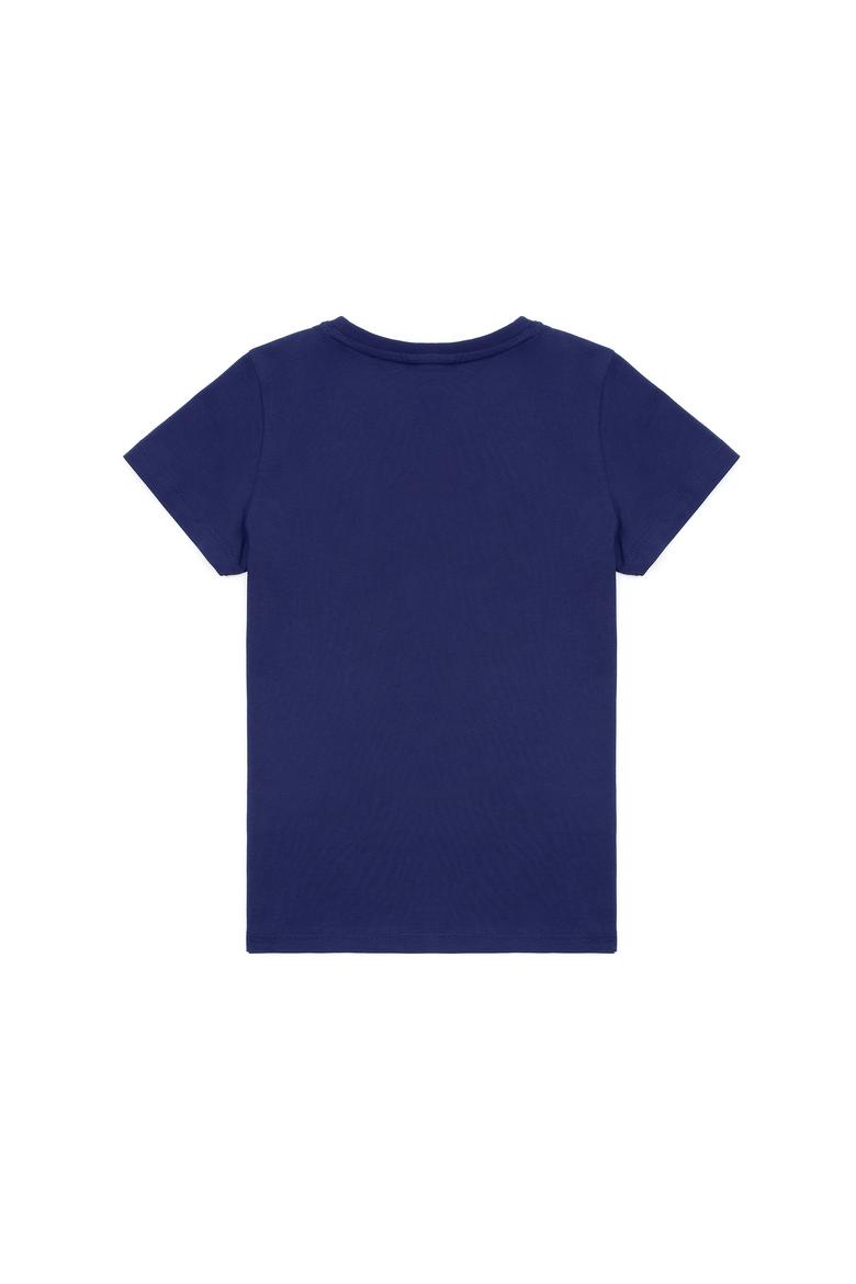 Çocuk Lacivert Bisiklet Yaka Tişört - 50265975020