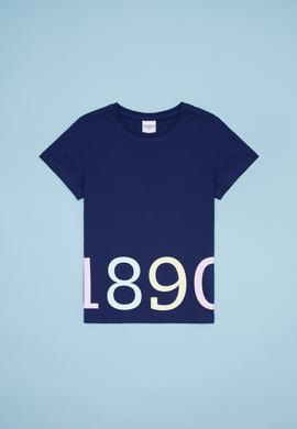 Çocuk Lacivert Bisiklet Yaka Tişört - 50265975020