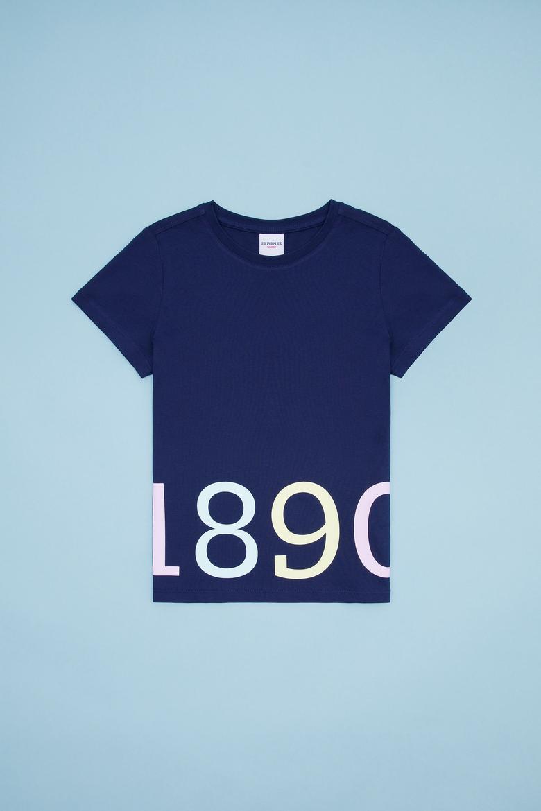 Çocuk Lacivert Bisiklet Yaka Tişört