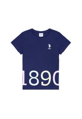 Çocuk Lacivert Bisiklet Yaka Tişört - 50265975020