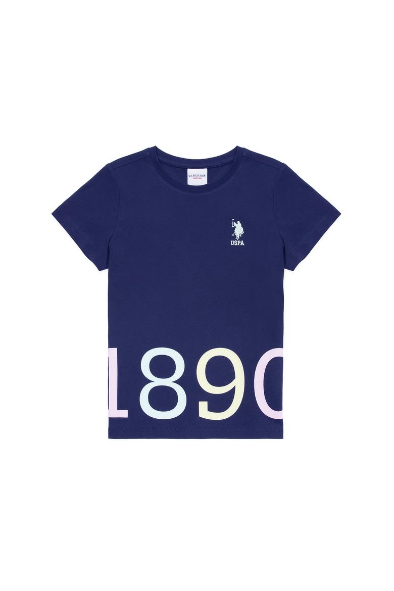 Çocuk Lacivert Bisiklet Yaka Tişört - 50265975020