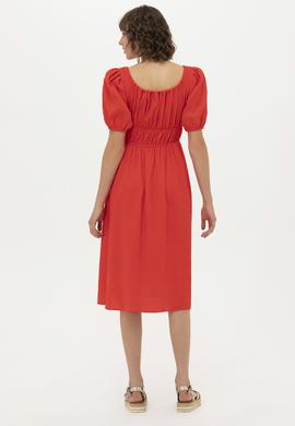 Kadın Kırmızı Dokuma Elbise - 50262477014