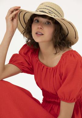 Kadın Kırmızı Dokuma Elbise - 50262477014