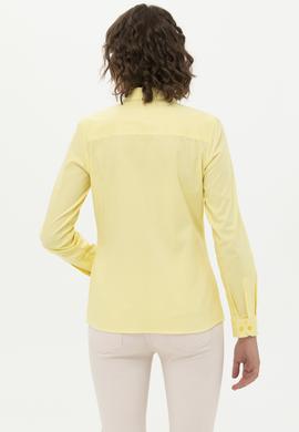 Kadın Sarı Uzun Kollu Basic Gömlek - 50262849081