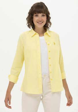 Kadın Sarı Uzun Kollu Basic Gömlek - 50262851063