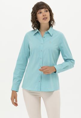 Kadın Mint Uzun Kollu Basic Gömlek - 50262883041