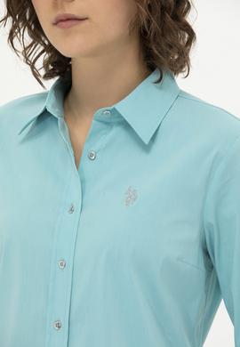 Kadın Mint Uzun Kollu Basic Gömlek - 50262883041