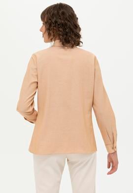 Kadın Camel Uzun Kollu Basic Gömlek - 50262887084