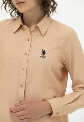 Kadın Camel Uzun Kollu Basic Gömlek - 50262887084