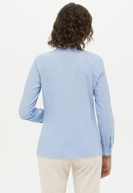 Kadın Mavi Uzun Kollu Basic Gömlek - 50262888018