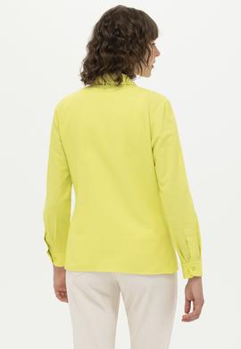 Kadın Neon Sarı Uzun Kollu Basic Gömlek - 50262888054