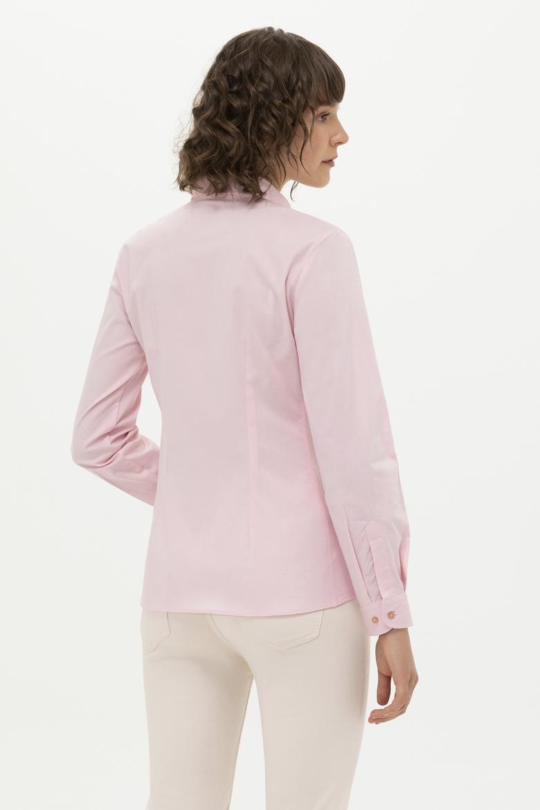 Kadın Pudra Uzun Kollu Basic Gömlek - 50262946042