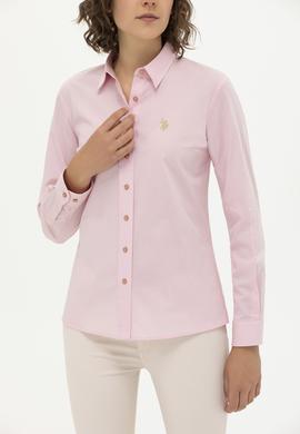 Kadın Pudra Uzun Kollu Basic Gömlek - 50262946042