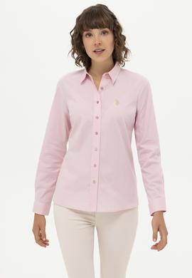 Kadın Pudra Uzun Kollu Basic Gömlek - 50262946042