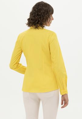 Kadın Sarı Uzun Kollu Basic Gömlek - 50262946053