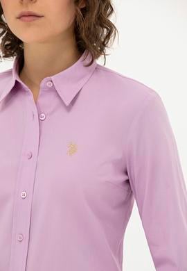 Kadın Manolya Uzun Kollu Basic Gömlek - 50262946061