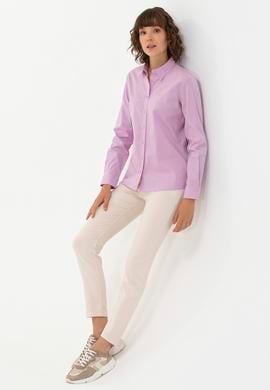 Kadın Manolya Uzun Kollu Basic Gömlek - 50262946061