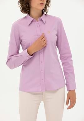 Kadın Manolya Uzun Kollu Basic Gömlek - 50262946061