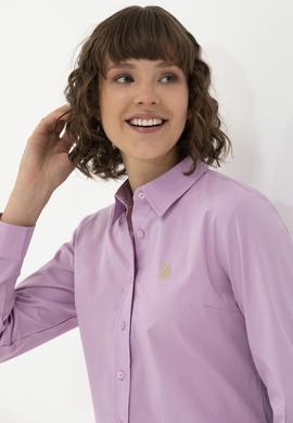 Kadın Manolya Uzun Kollu Basic Gömlek - 50262946061