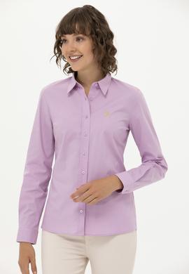 Kadın Manolya Uzun Kollu Basic Gömlek - 50262946061