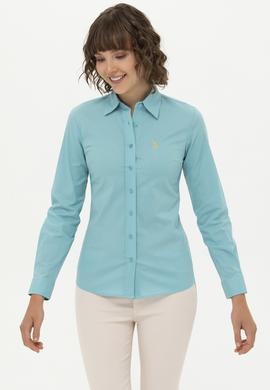 Kadın Mint Uzun Kollu Basic Gömlek - 50262946082