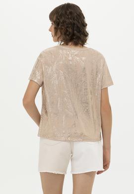 Kadın Çok Renkli Bisiklet Yaka Tişört - 50270142005