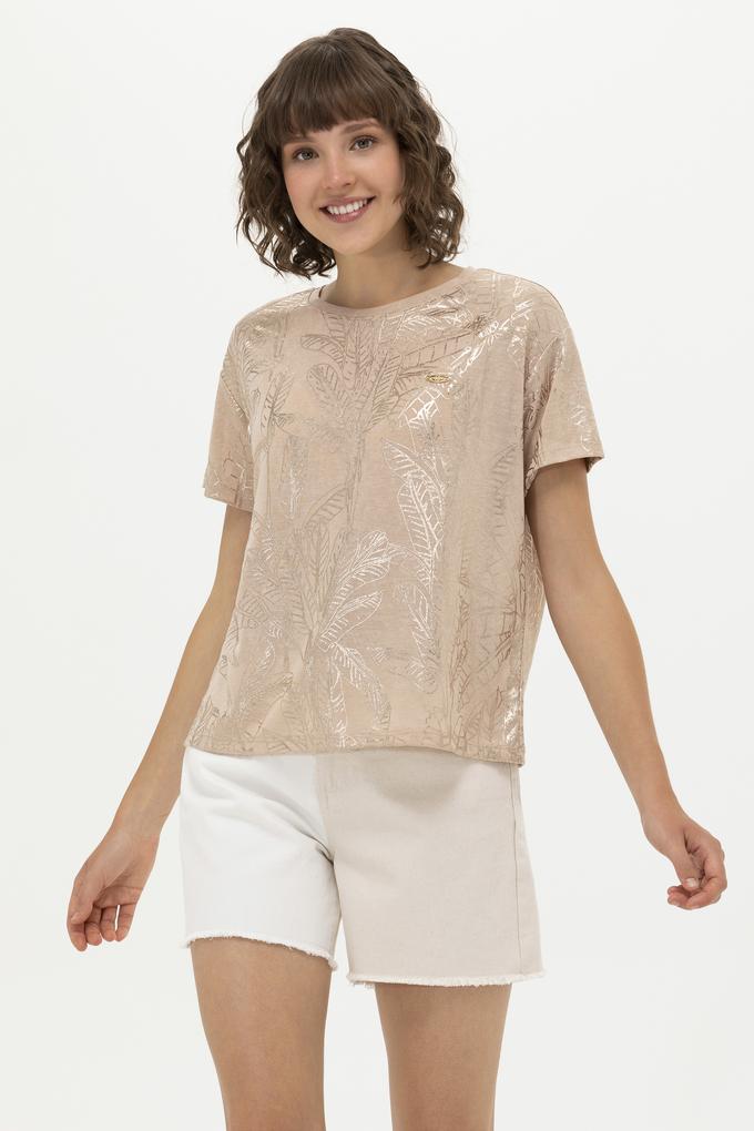 Kadın Çok Renkli Bisiklet Yaka Tişört