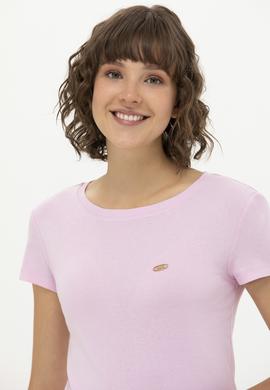 Kadın Manolya Bisiklet Yaka Tişört - 50275812025