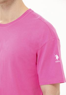 Erkek Pembe Oversize Bisiklet Yaka Tişört - 50264917080