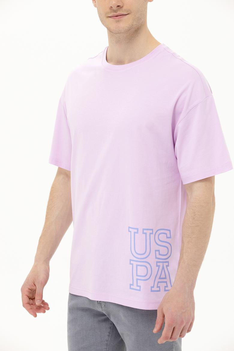 Erkek Manolya Oversize Bisiklet Yaka Tişört - 50264938026