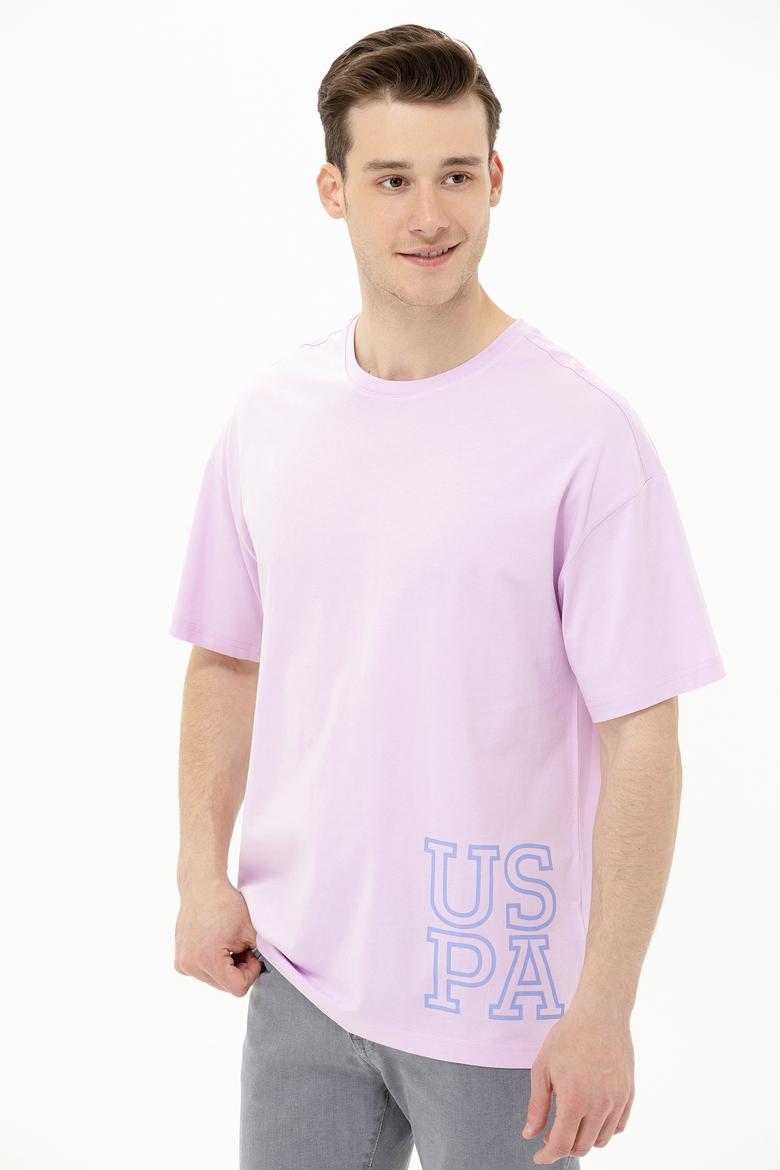 Erkek Manolya Oversize Bisiklet Yaka Tişört - 50264938026