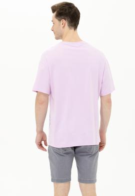 Erkek Manolya Oversize Bisiklet Yaka Tişört - 50264938026