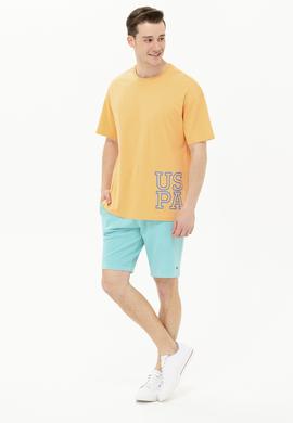 Erkek Kavun Oversize Bisiklet Yaka Tişört - 50264938038