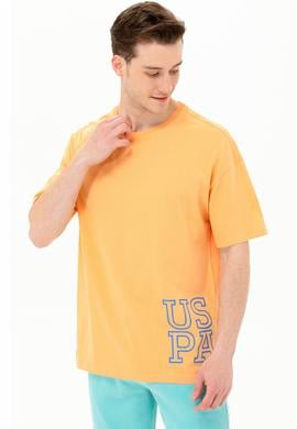 Erkek Kavun Oversize Bisiklet Yaka Tişört - 50264938038