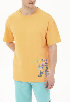 Erkek Kavun Oversize Bisiklet Yaka Tişört - 50264938038