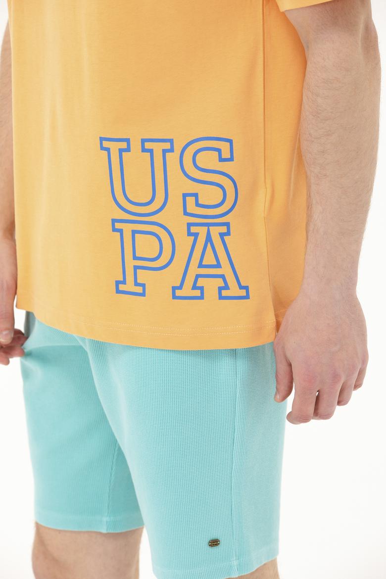 Erkek Kavun Oversize Bisiklet Yaka Tişört - 50264938038