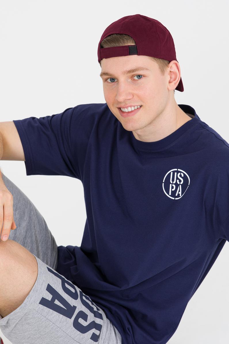 Erkek Lacivert Long Fit Bisiklet Yaka Tişört